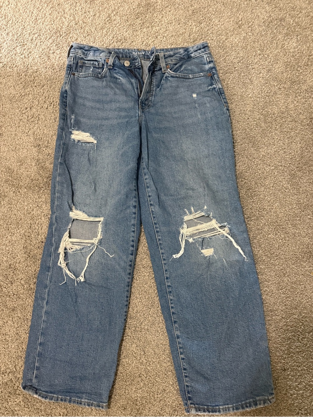 Old Navy Distressed Light Blue Boyfriend Jeans